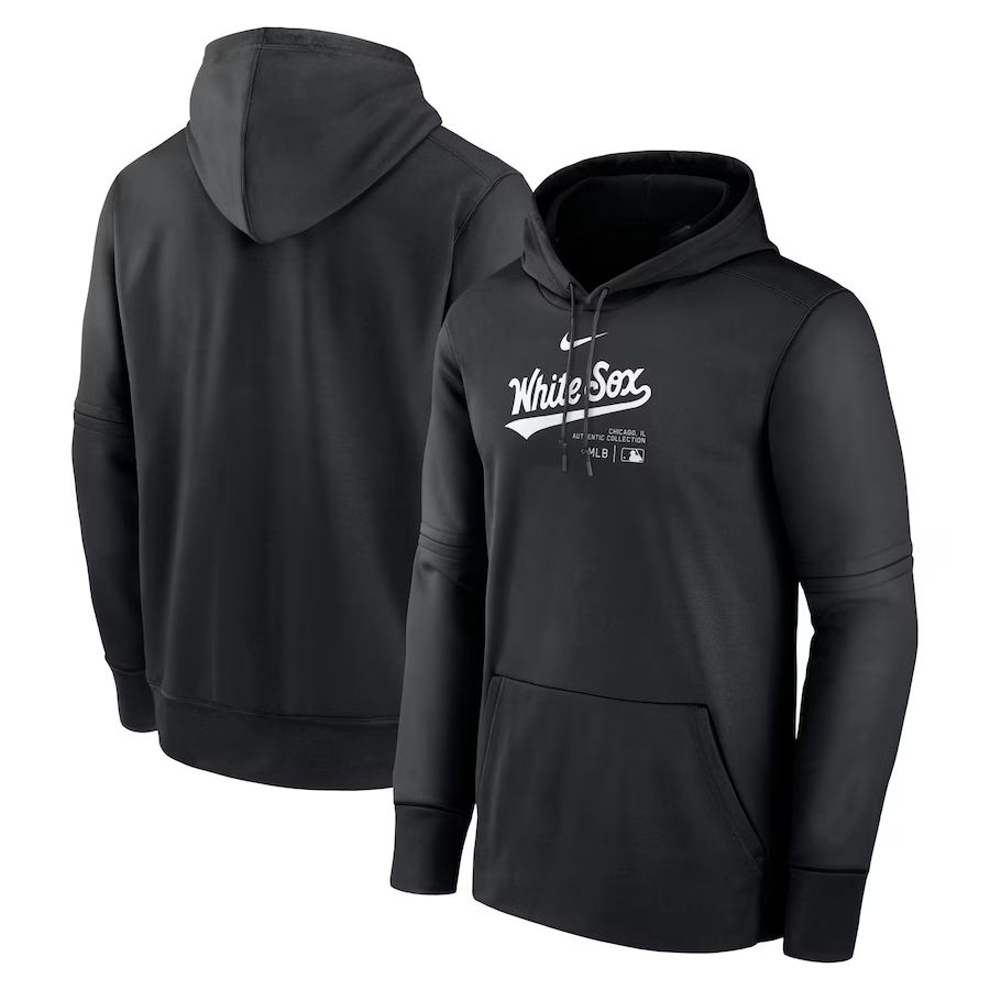 Men 2025 MLB Chicago White Sox Black Nike hoodie style 2->chicago white sox->MLB Jersey